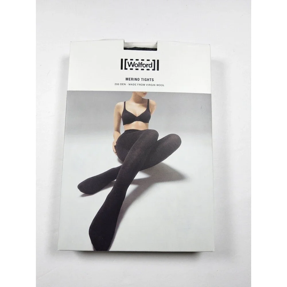 Wolford Women's Merino Virgin Wool 200 Den Tights Grey Size M